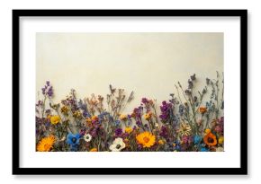 A Beautiful Blend of Dried and Wildflowers in Soft Hues