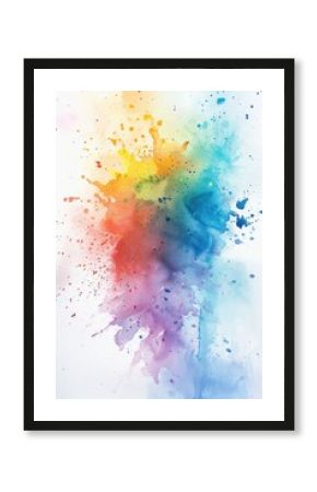 Watercolor background with splashes of various colors. Abstract texture made by hands