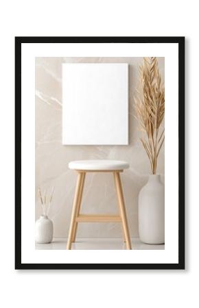 Empty Canvas, Stool, Boho Style