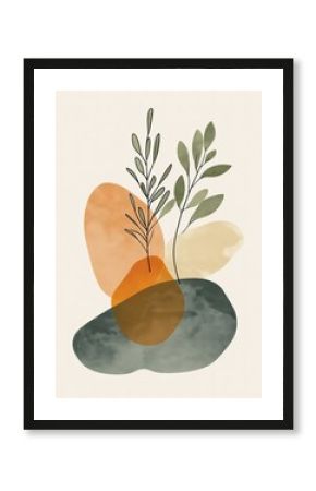 Abstract Plant Design: Earthy Tones