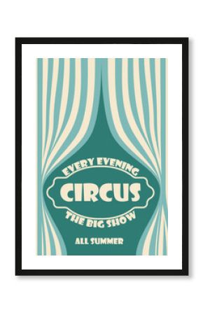 circus poster inviting you to a big show every evening