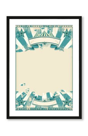 Blue circus retro poster