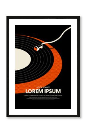 Music retro vintage abstract poster background
