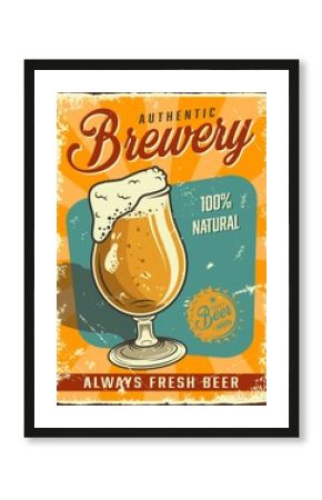 Vintage pub poster design.