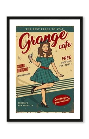 Retro party colorful poster