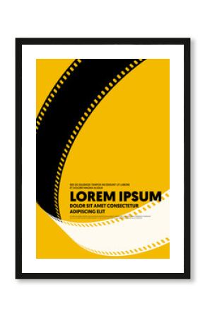 Movie and film poster modern vintage retro style