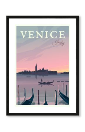 Time to travel. Around the world. Quality vector poster. Italy.
