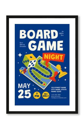 PLAYFUL MODERN BOLD BOARD GAME NIGHT FLYER