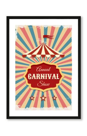 Annual carnival show retro poster
