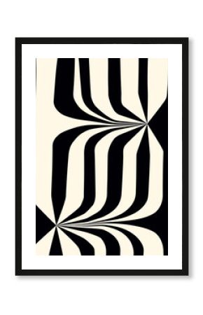 Black And White Twisted Abstract
