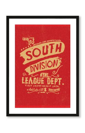 college and varsity typography for print