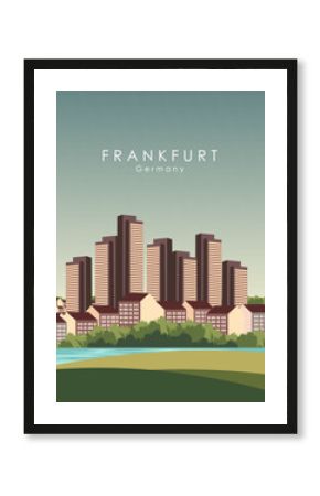 Frankfurt Germany travel poster