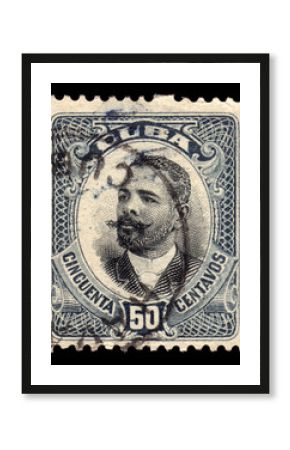 Old vintage Cuba postage stamp