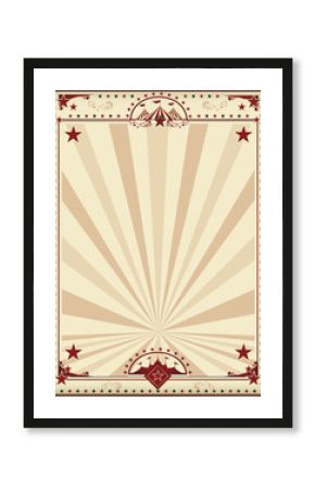Circus retro poster sunbeams