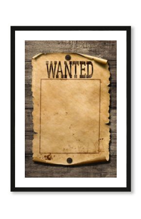 Wanted for reward poster 3d illustration