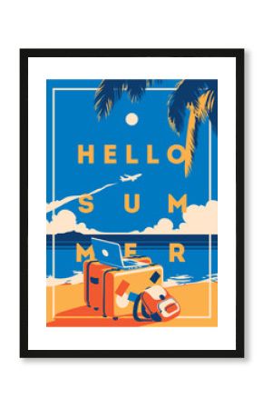 Summer Holiday and Summer Camp poster.