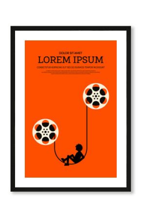 Movie and film modern retro vintage poster background