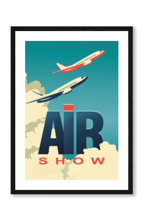 air show poster airplane