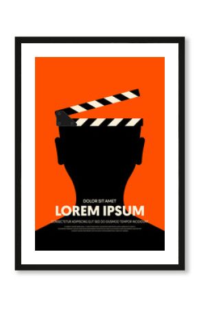 Movie and film modern retro vintage poster background