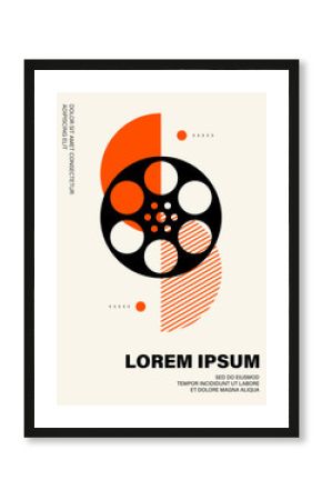 Movie and film poster modern vintage retro style