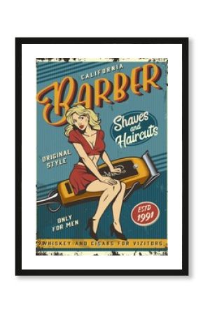 Vintage barbershop poster