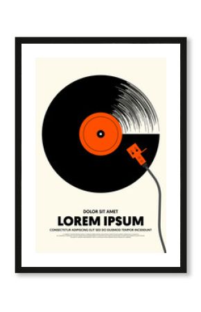 Music poster modern vintage retro style