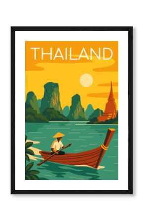 Thailand. Landscape template of flyer, magazines, posters, book cover, banners.