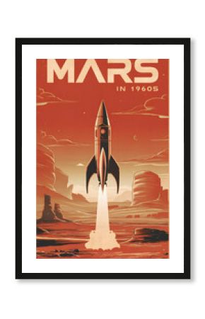 Retro mars poster 1960s