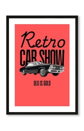 retro car poster