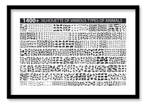animal silhouette big set