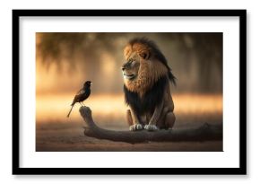 Lion Stock Photo, Wildlife Photography, Generative Ai