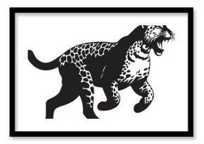 A silhouette jaguar illustration