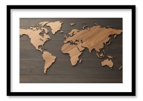 Wooden World Map on Gray Wood Background world map wood wooden gray background texture earth travel