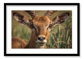 Detailed view of the eyes of a Waterbuck (Kobus ellipsiprymnus)