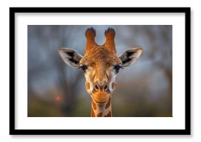 The look of a tall giraffe