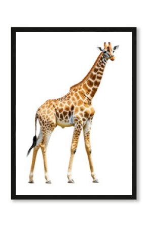 Giraffe standing in a natural environment