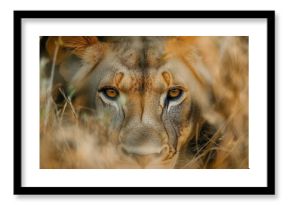Adult male lion on the prowl alert Sabi Sand Game Reserve Kruger National Park South Africa