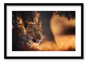 Leopard in africa. Generative AI