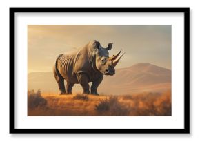 Animal Power - Creative and wonderfully colored at the evening in the steppe of africa that is as true to the original as possible and photo-like