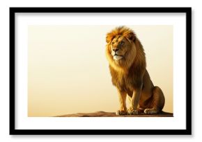 Majestic Lion on Rocky Outcrop