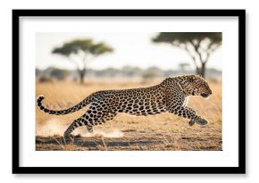 Leopard running wildlife animal predator feline safari big cat spotted africa nature photography mammal hunter