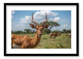 Wildlife Encounter with an Antelope Male in Natural Habitat