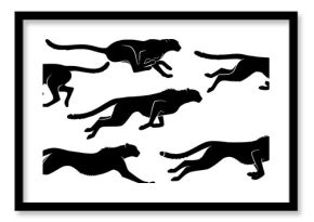 Cheetah silhouette, Cheetah running silhouettes, Cheetah, Cheetah set