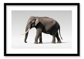 Asian Elephant Walking, Side Profile
