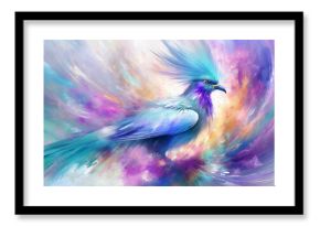 Egzotyczny kolorowy ptak abstrakcyjny