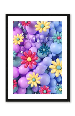 3d flowers background