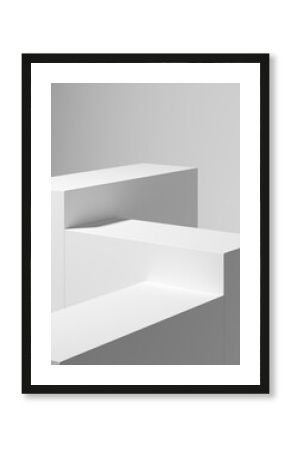 Abstract background, mock up scene with podium geometry shape for product display. 3D rendering