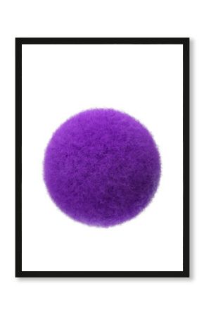 3d rendering fluffy purple abstract png shape isolated on transparent background. Creative hairy element for collages, art decoration for presentation, social media. Trendy realistic shape.