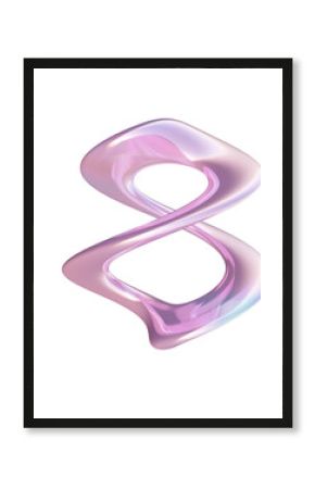 3d render of chrome shape y2k inspired 