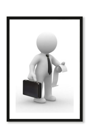 business man and invoice